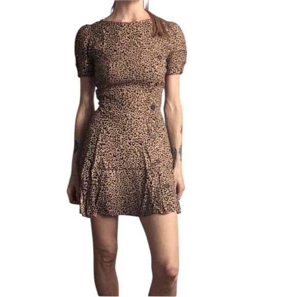 Reformation Katie leopard print mini dress EUC - Picture 2 of 15